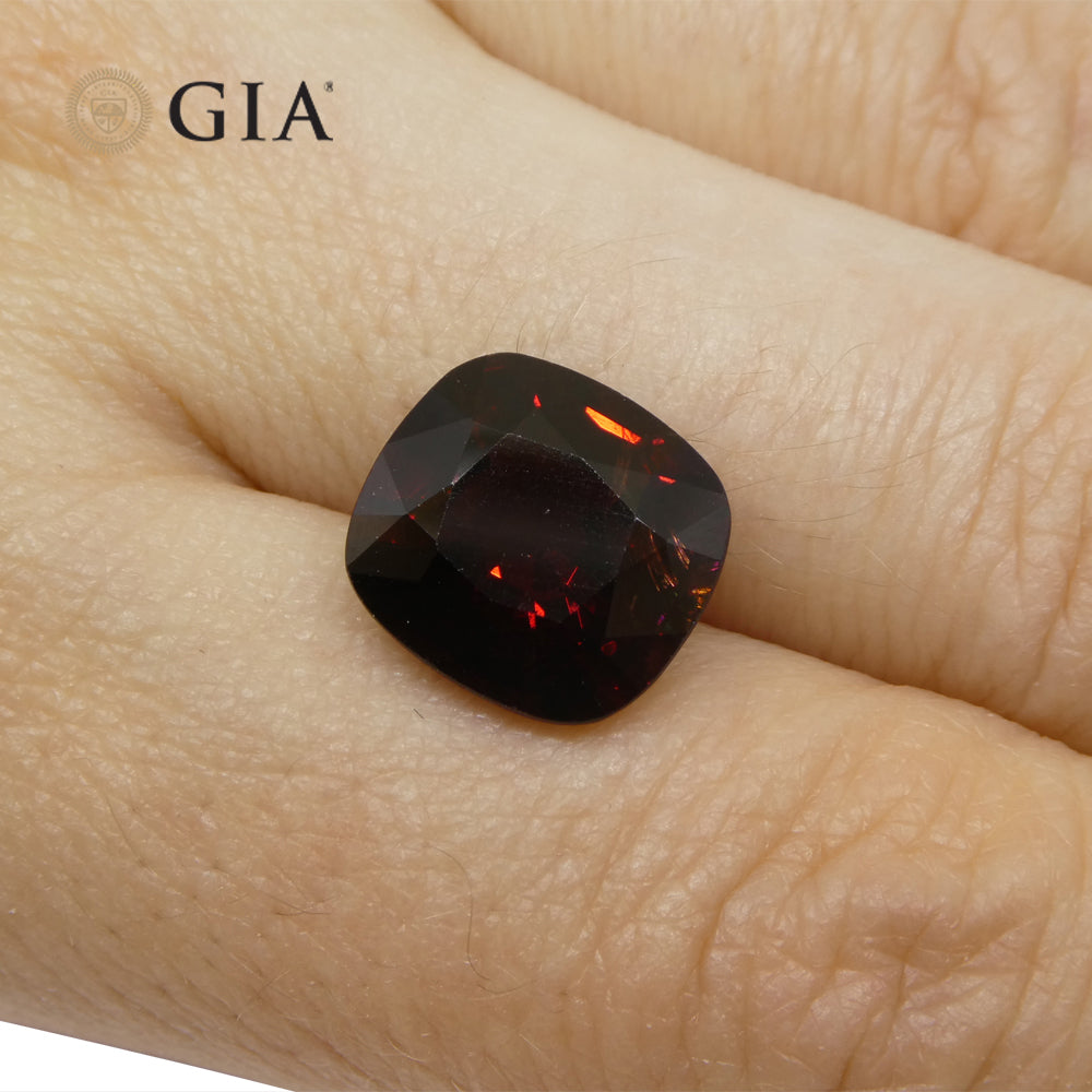 6.43ct Cushion Red Spinel GIA Certified Burma (Myanmar) Unheated - Skyjems Wholesale Gemstones