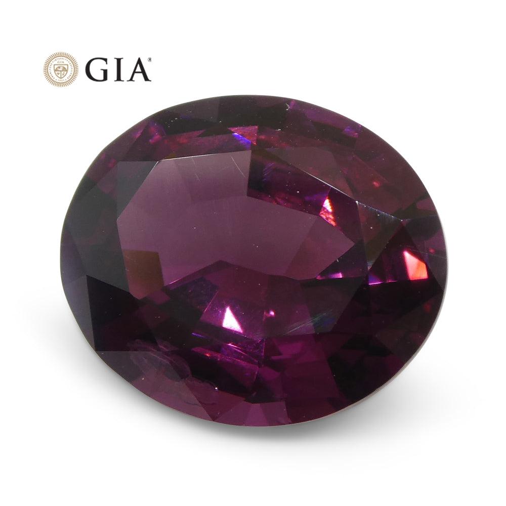 7.43ct Oval Red-Purple Spinel GIA Certified Unheated - Skyjems Wholesale Gemstones