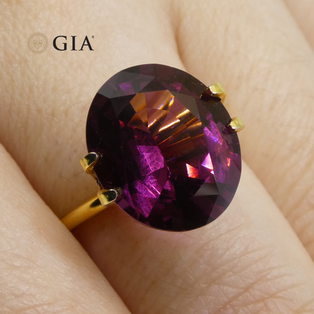 7.43ct Oval Red-Purple Spinel GIA Certified Unheated - Skyjems Wholesale Gemstones