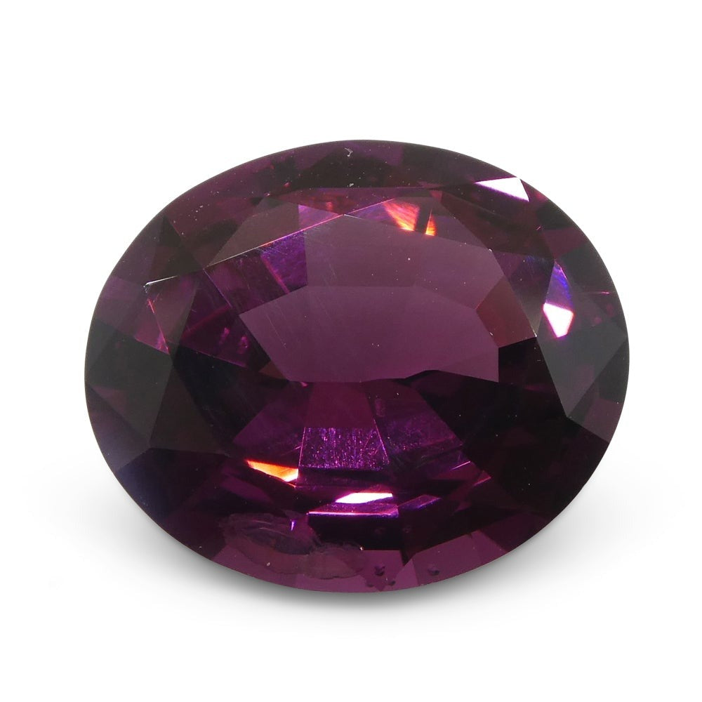 7.43ct Oval Red-Purple Spinel GIA Certified Unheated - Skyjems Wholesale Gemstones