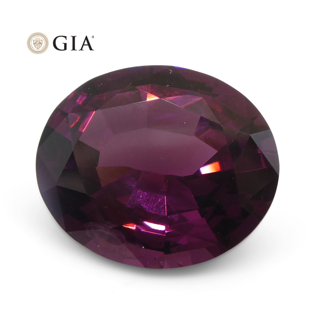 7.43ct Oval Red-Purple Spinel GIA Certified Unheated - Skyjems Wholesale Gemstones