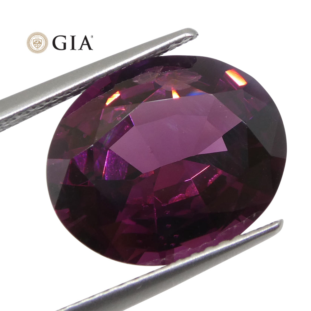 7.43ct Oval Red-Purple Spinel GIA Certified Unheated - Skyjems Wholesale Gemstones