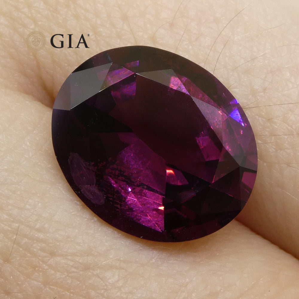 7.43ct Oval Red-Purple Spinel GIA Certified Unheated - Skyjems Wholesale Gemstones