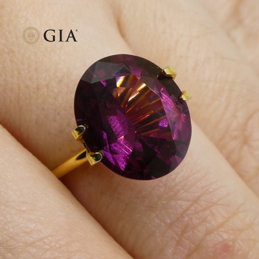 7.43ct Oval Red-Purple Spinel GIA Certified Unheated - Skyjems Wholesale Gemstones