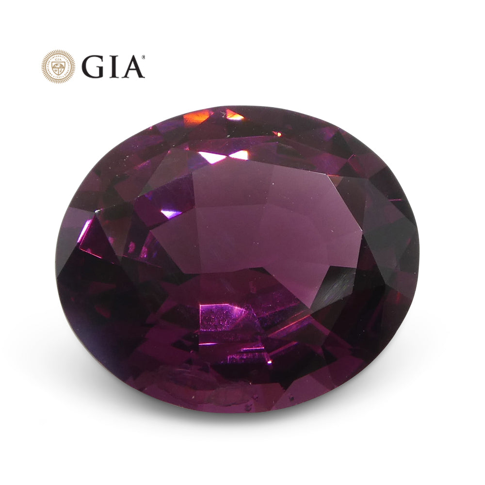 7.43ct Oval Red-Purple Spinel GIA Certified Unheated - Skyjems Wholesale Gemstones