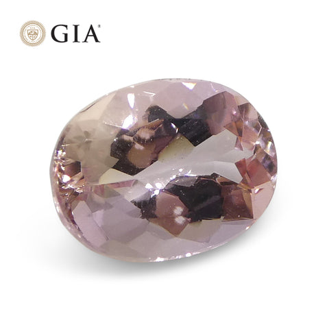 1.35ct Oval Orangy Pink Topaz GIA Certified