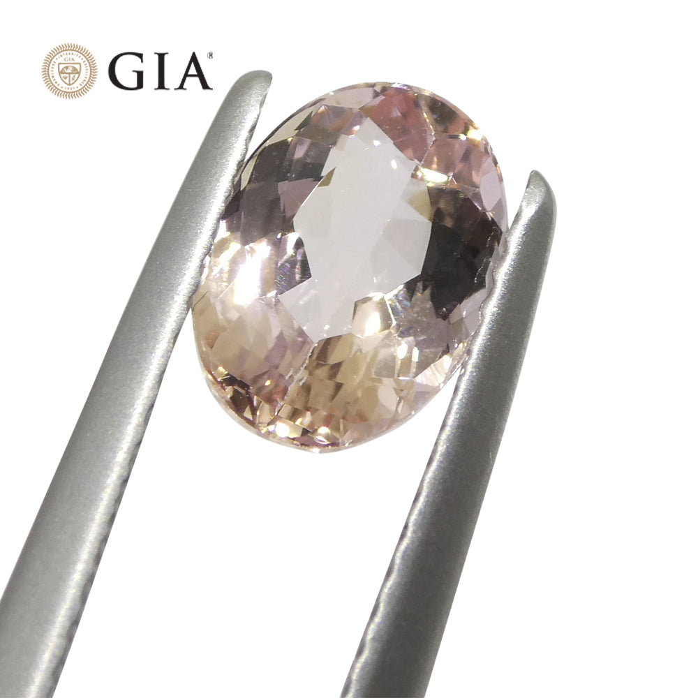1.5ct Oval Brazilian Orange-Pink Imperial Topaz, GIA Certified Gemstone from SkyJems Rare Gem Collection