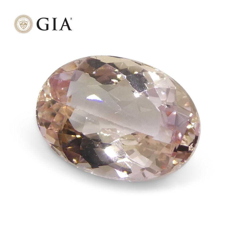 1.5ct Oval Brazilian Orange-Pink Imperial Topaz, GIA Certified Gemstone from SkyJems Rare Gem Collection