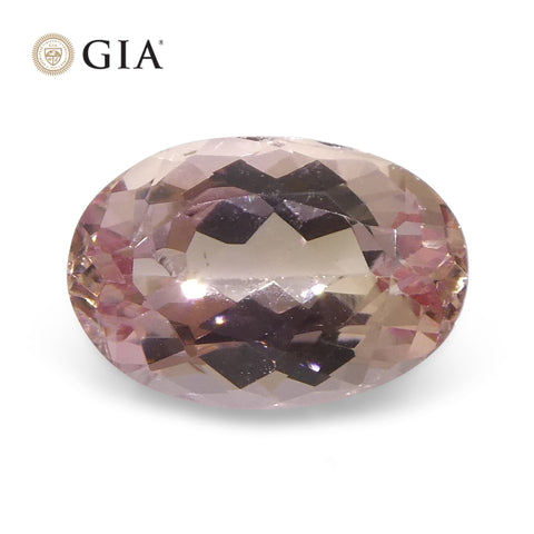 1.16ct Oval Orangy Pink Topaz GIA Certified