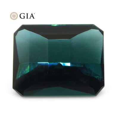 11.14ct Octagonal/Emerald Cut Indicolite Blue Tourmaline GIA Certified - Skyjems Wholesale Gemstones