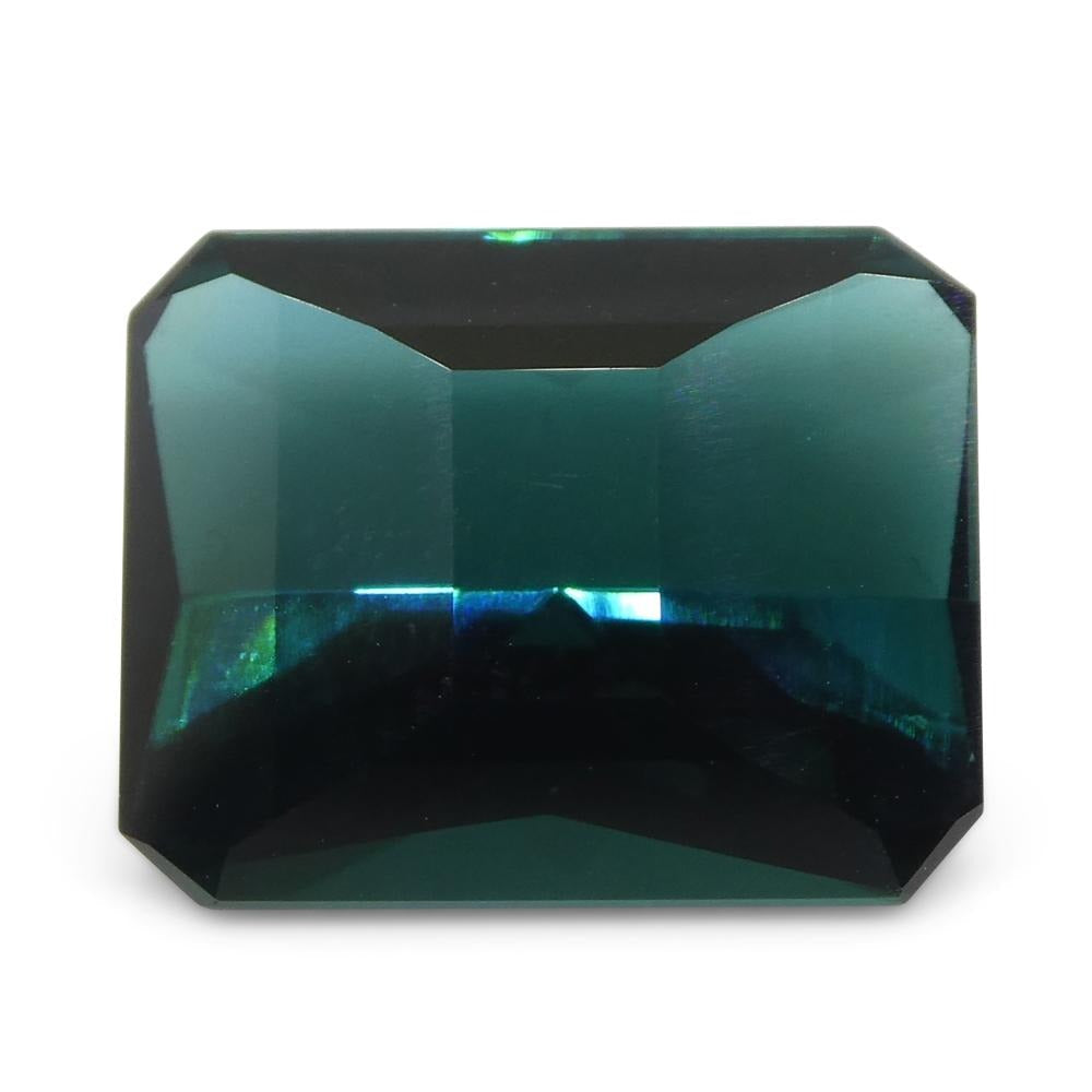 11.14ct Octagonal/Emerald Cut Indicolite Blue Tourmaline GIA Certified - Skyjems Wholesale Gemstones