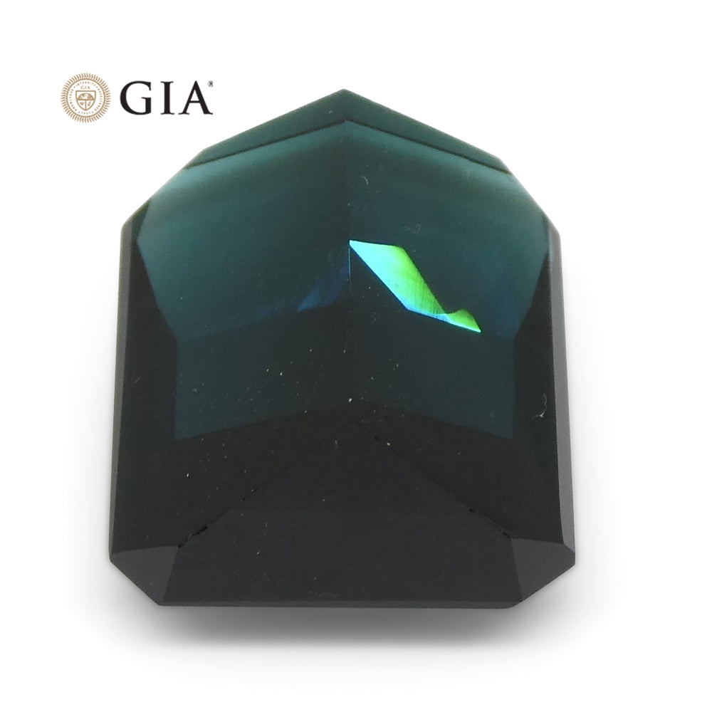 11.14ct Octagonal/Emerald Cut Indicolite Blue Tourmaline GIA Certified - Skyjems Wholesale Gemstones