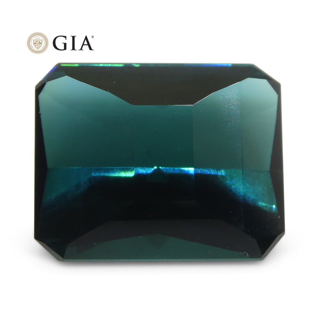 11.14ct Octagonal/Emerald Cut Indicolite Blue Tourmaline GIA Certified - Skyjems Wholesale Gemstones