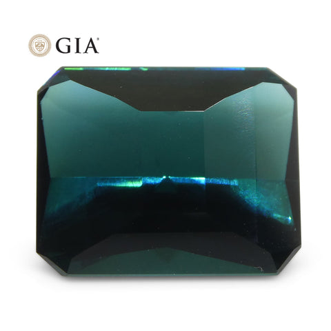 11.14ct Octagonal/Emerald Cut Indicolite Blue Tourmaline GIA Certified
