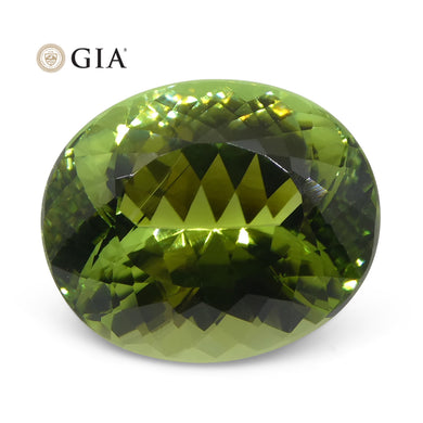 Master Cut 9.30ct Oval Mint Green Verdelite Tourmaline, GIA Certified - Skyjems Wholesale Gemstones
