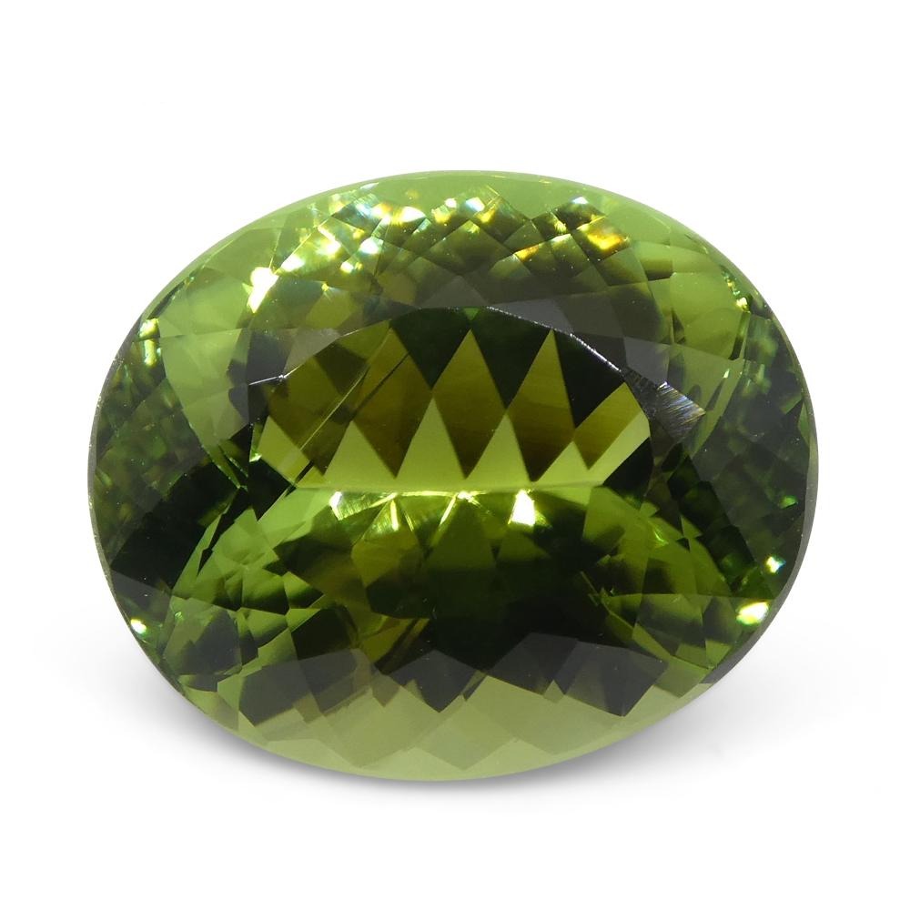 9.30ct Oval Verdelite Green Tourmaline GIA Certified - Skyjems Wholesale Gemstones