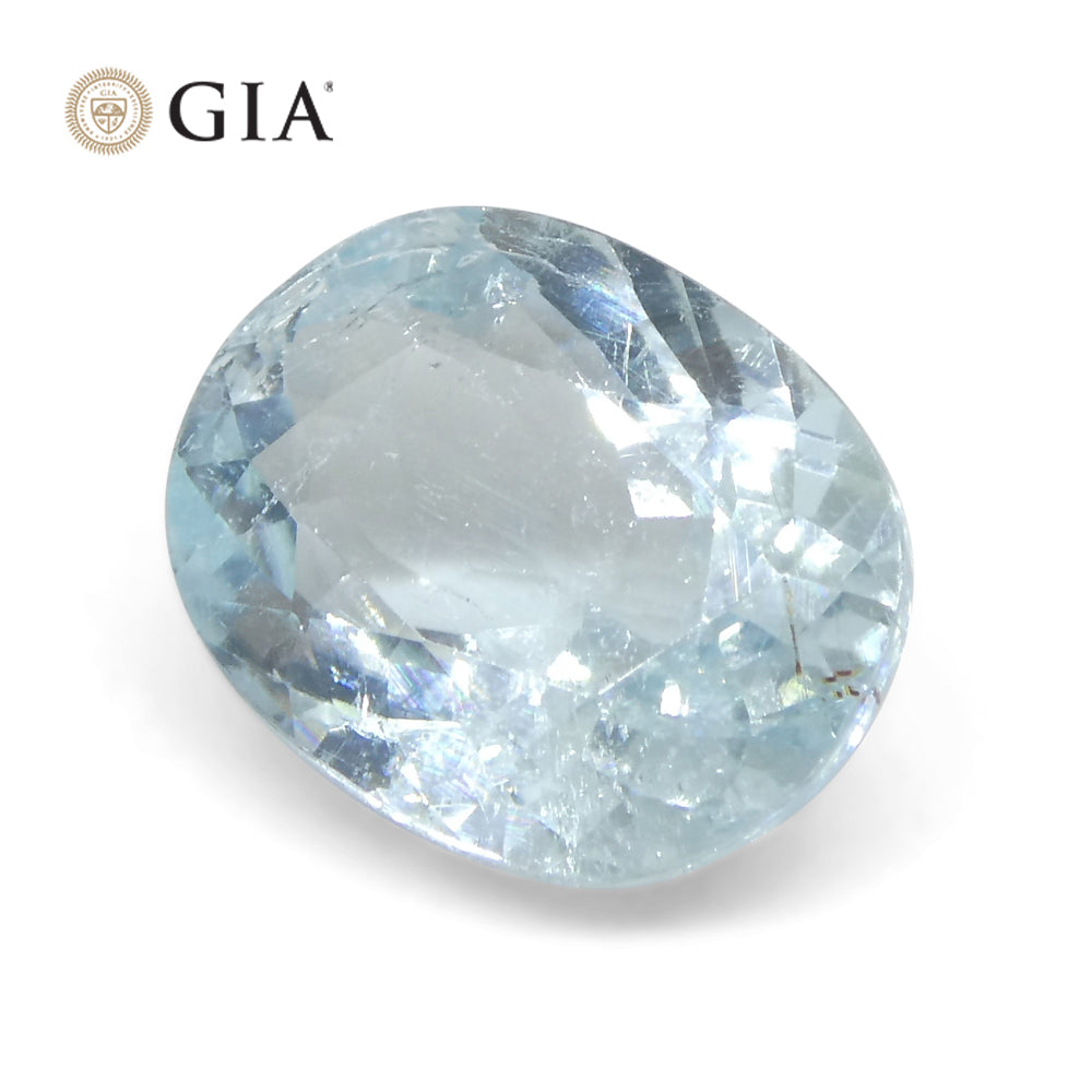 1.87ct Oval Greenish Blue Paraiba Tourmaline GIA Certified Mozambique - Skyjems Wholesale Gemstones