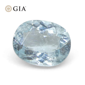 1.87ct Oval Greenish Blue Paraiba Tourmaline GIA Certified Mozambique - Skyjems Wholesale Gemstones