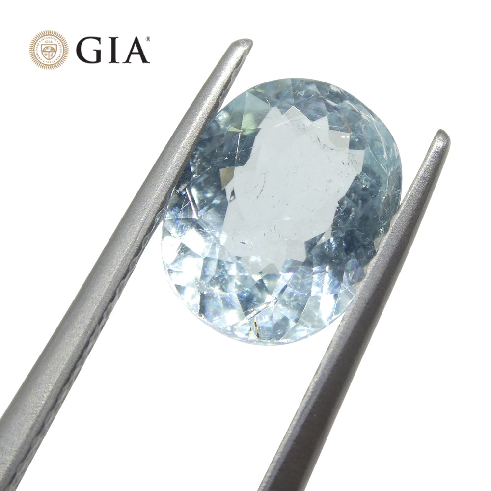 1.87ct Oval Greenish Blue Paraiba Tourmaline GIA Certified Mozambique - Skyjems Wholesale Gemstones