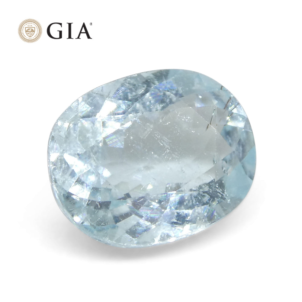 1.87ct Oval Greenish Blue Paraiba Tourmaline GIA Certified Mozambique - Skyjems Wholesale Gemstones