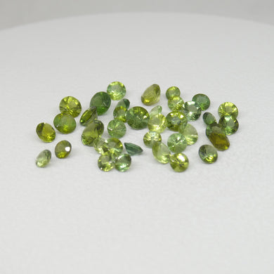 Round Brilliant Cut Green Sapphire from Sri Lanka - Skyjems Wholesale Gemstones