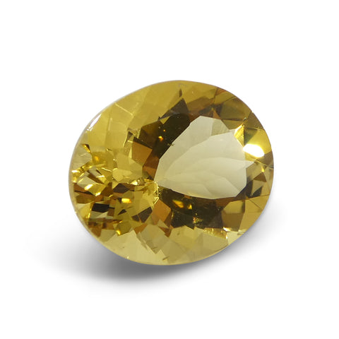 3.3ct Oval Yellow Heliodor from Brazil