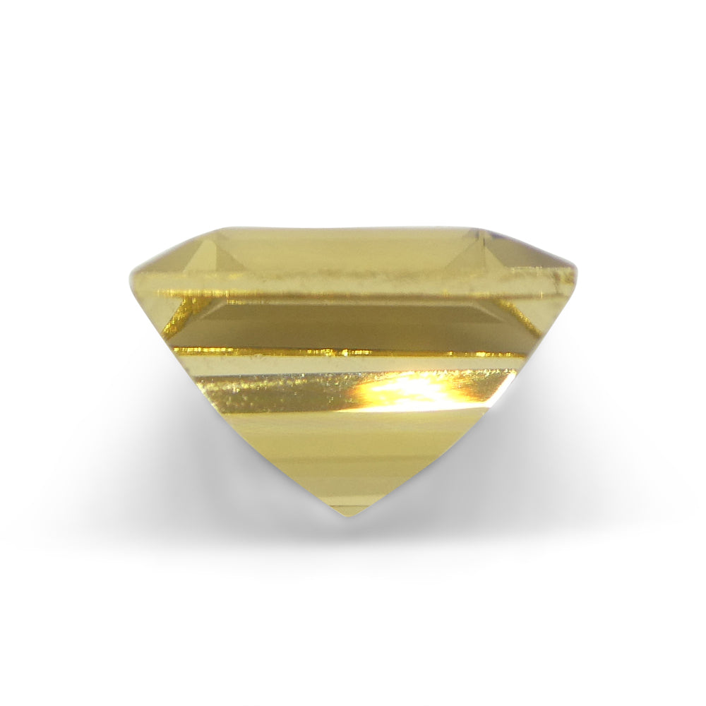 SkyJems 2.51ct Square Heliodor, golden yellow Brazilian beryl gemstone with vibrant step-cut brilliance