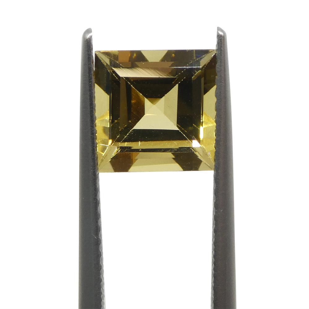 2.51ct Square Golden Yellow Heliodor Beryl from Brazil, premium step-cut gemstone by SkyJems Canadian gem specialists