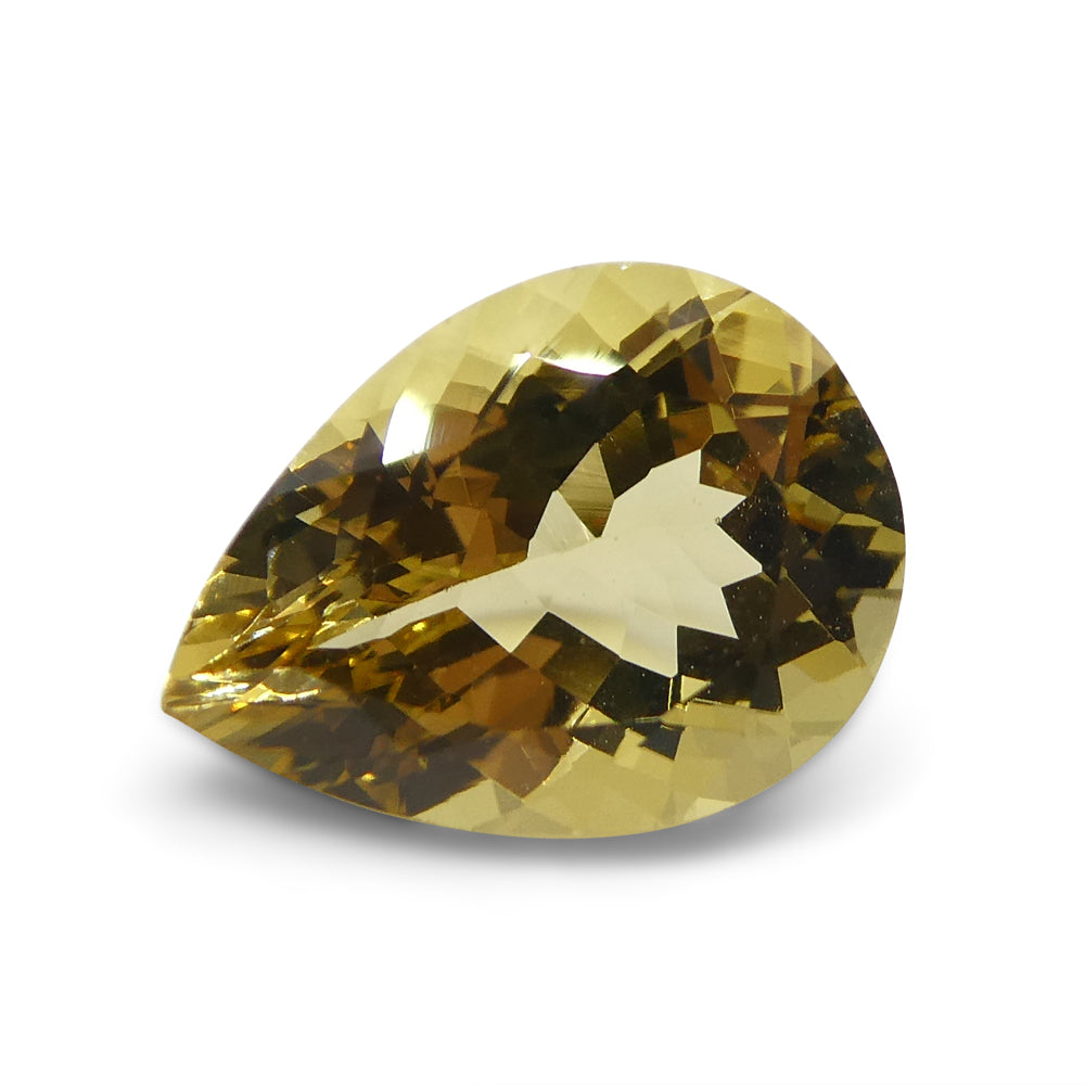 2.68ct Pear Yellow Heliodor from Brazil - Skyjems Wholesale Gemstones