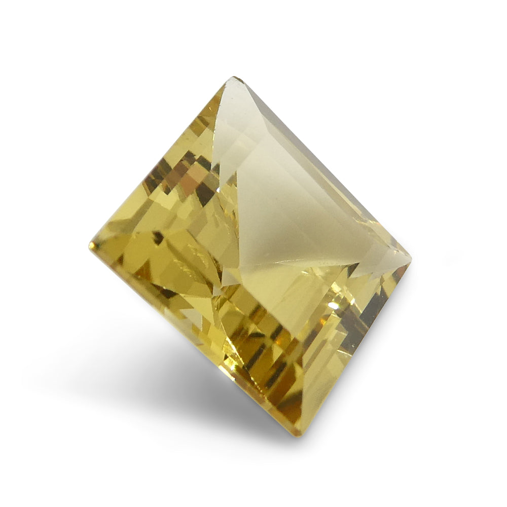 2.76ct Square Yellow Heliodor from Brazil - Skyjems Wholesale Gemstones