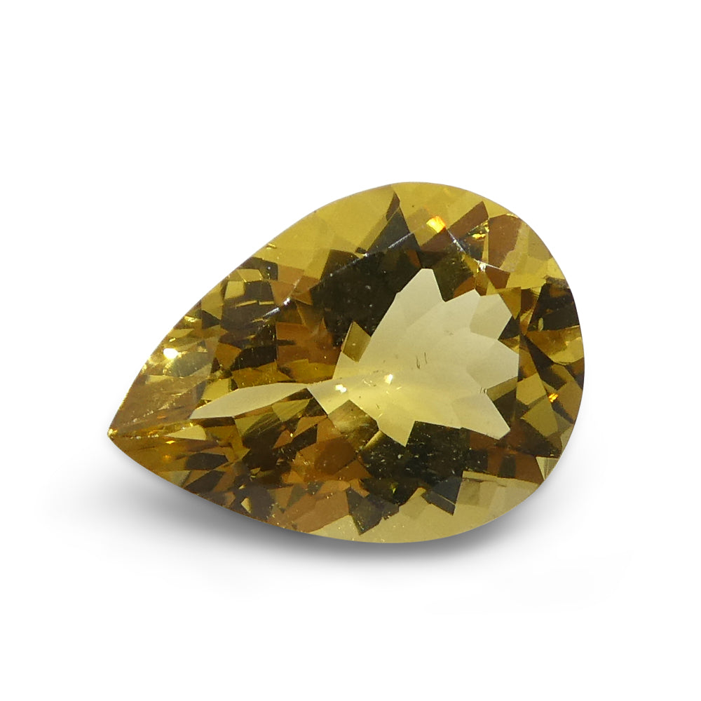 2.86ct Pear Yellow Heliodor from Brazil - Skyjems Wholesale Gemstones