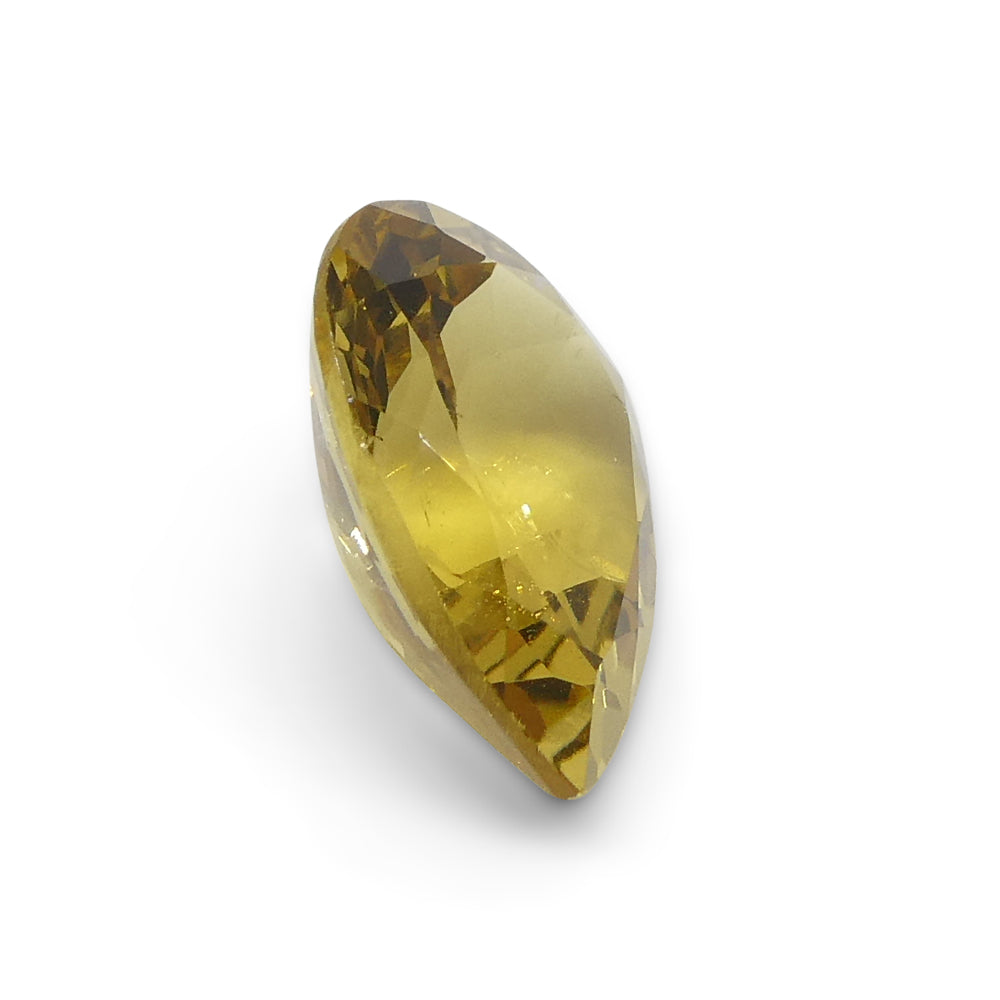 2.86ct Brazilian Pear Heliodor, golden yellow beryl gemstone from SkyJems' premium single-stone collection