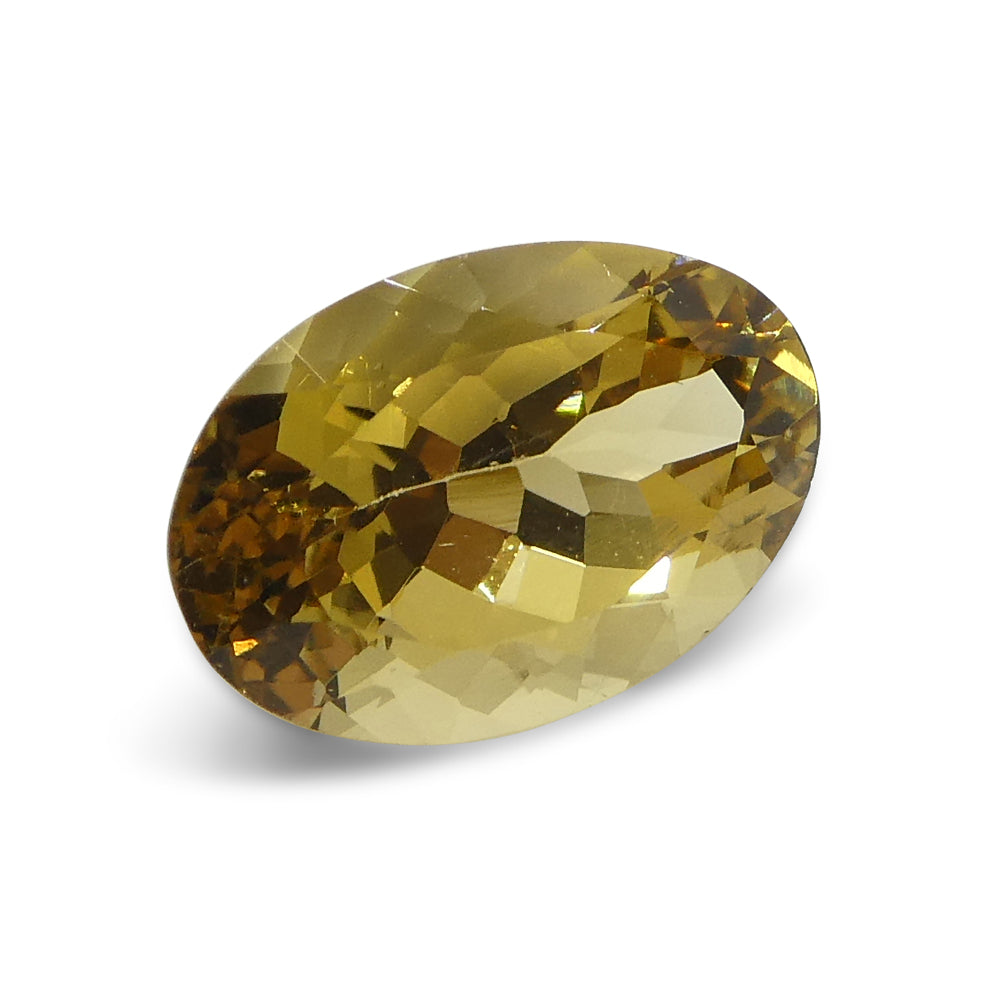 2.87ct Golden Yellow Heliodor Beryl from Brazil, oval brilliant-cut gemstone by SkyJems Canadian gem specialists