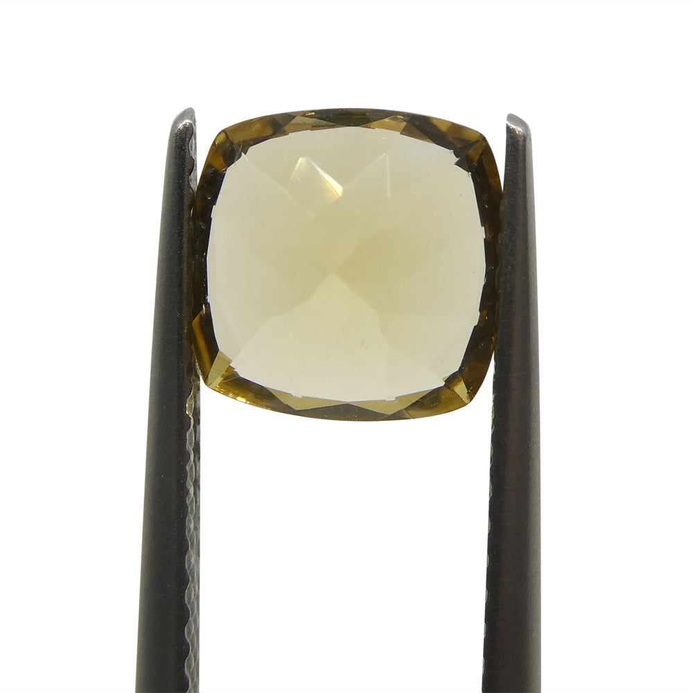 2.2ct Brazilian Golden Yellow Heliodor Beryl, Square Cushion Brilliant Cut Gemstone by SkyJems Canada