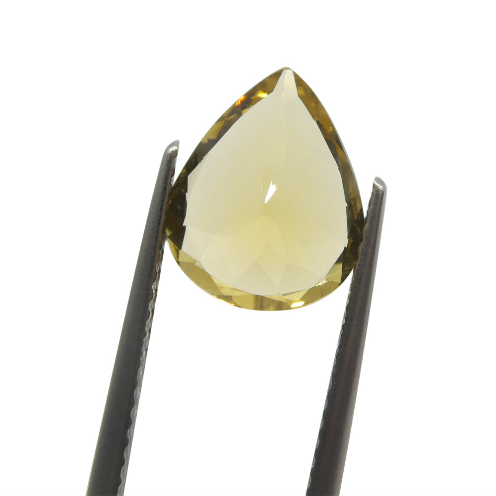 2.71ct Brazilian Golden Yellow Heliodor Pear Beryl Gemstone from SkyJems Rare Gem Collection