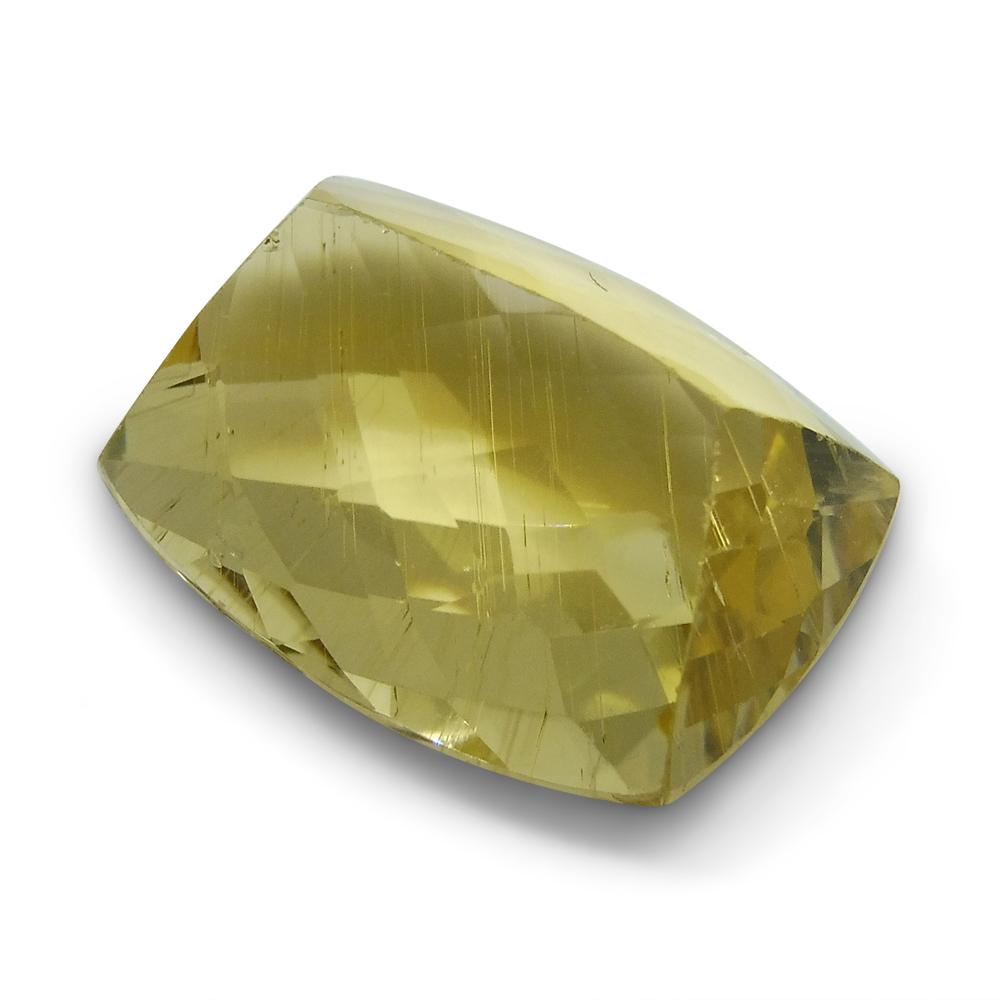 10.02 ct Cushion Checkerboard Heliodor/Golden Beryl CGL-GRS Certified - Skyjems Wholesale Gemstones