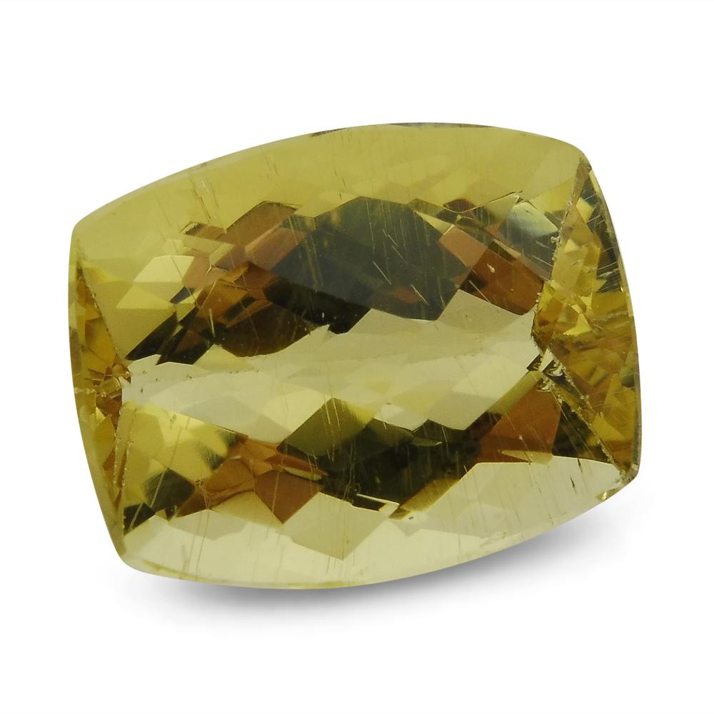 10.02 ct Cushion Checkerboard Heliodor/Golden Beryl CGL-GRS Certified - Skyjems Wholesale Gemstones