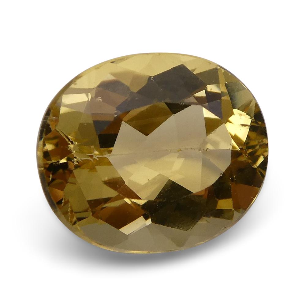 6.05 ct Oval Heliodor/Golden Beryl CGL-GRS Certified - Skyjems Wholesale Gemstones