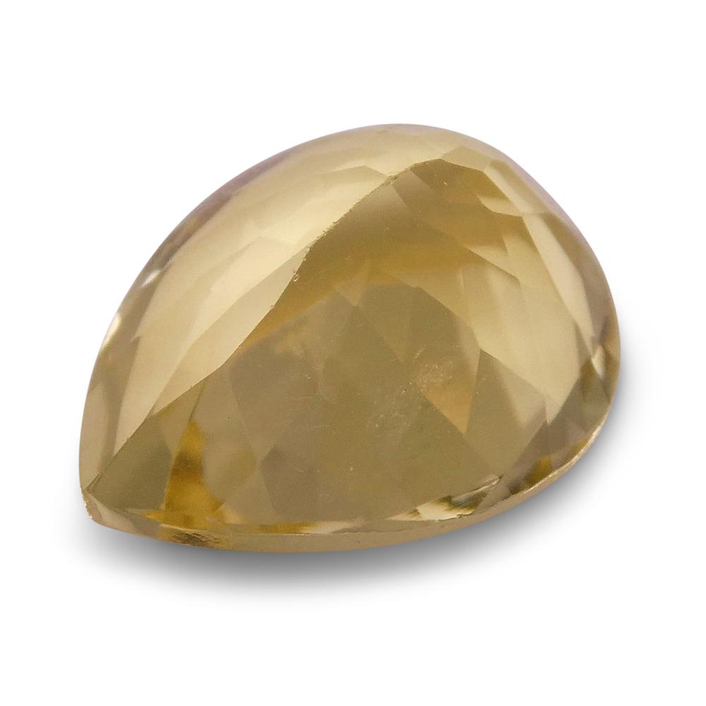 2.27 ct Brazilian Golden Yellow Heliodor Pear Beryl Gemstone from SkyJems Canadian Gem Specialists