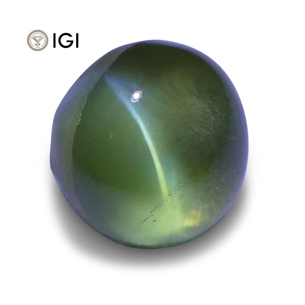 2.29 ct Cabochon Oval Chrysoberyl Cat's Eye IGI Certified - Skyjems Wholesale Gemstones