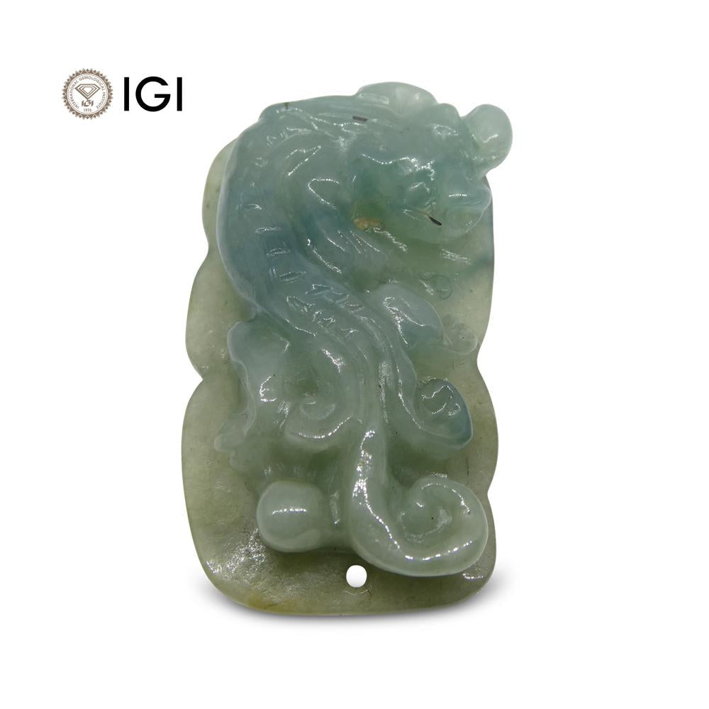 60.10 ct Jadeite Drilled Carving IGI Certified - Skyjems Wholesale Gemstones