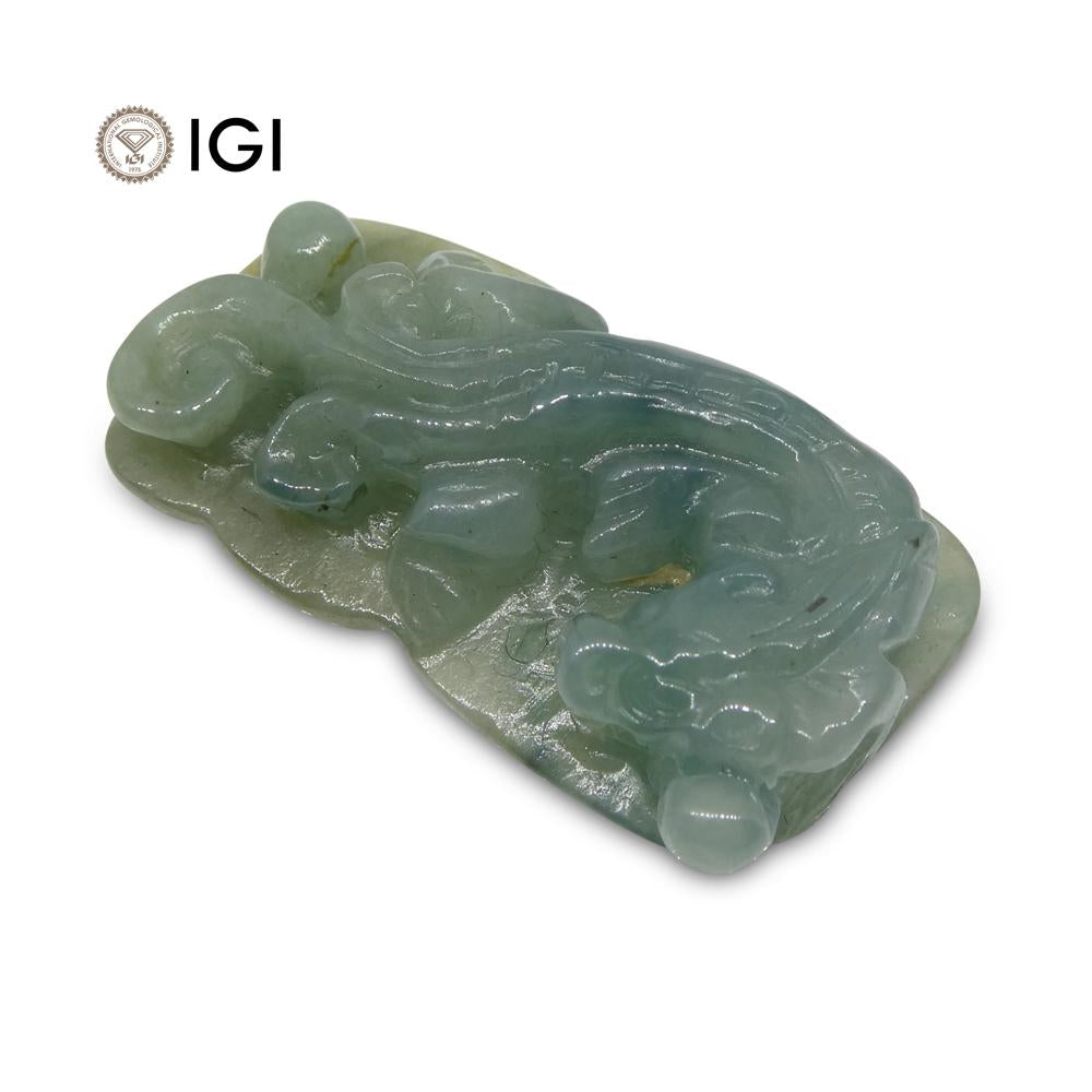 60.10 ct Jadeite Drilled Carving IGI Certified - Skyjems Wholesale Gemstones