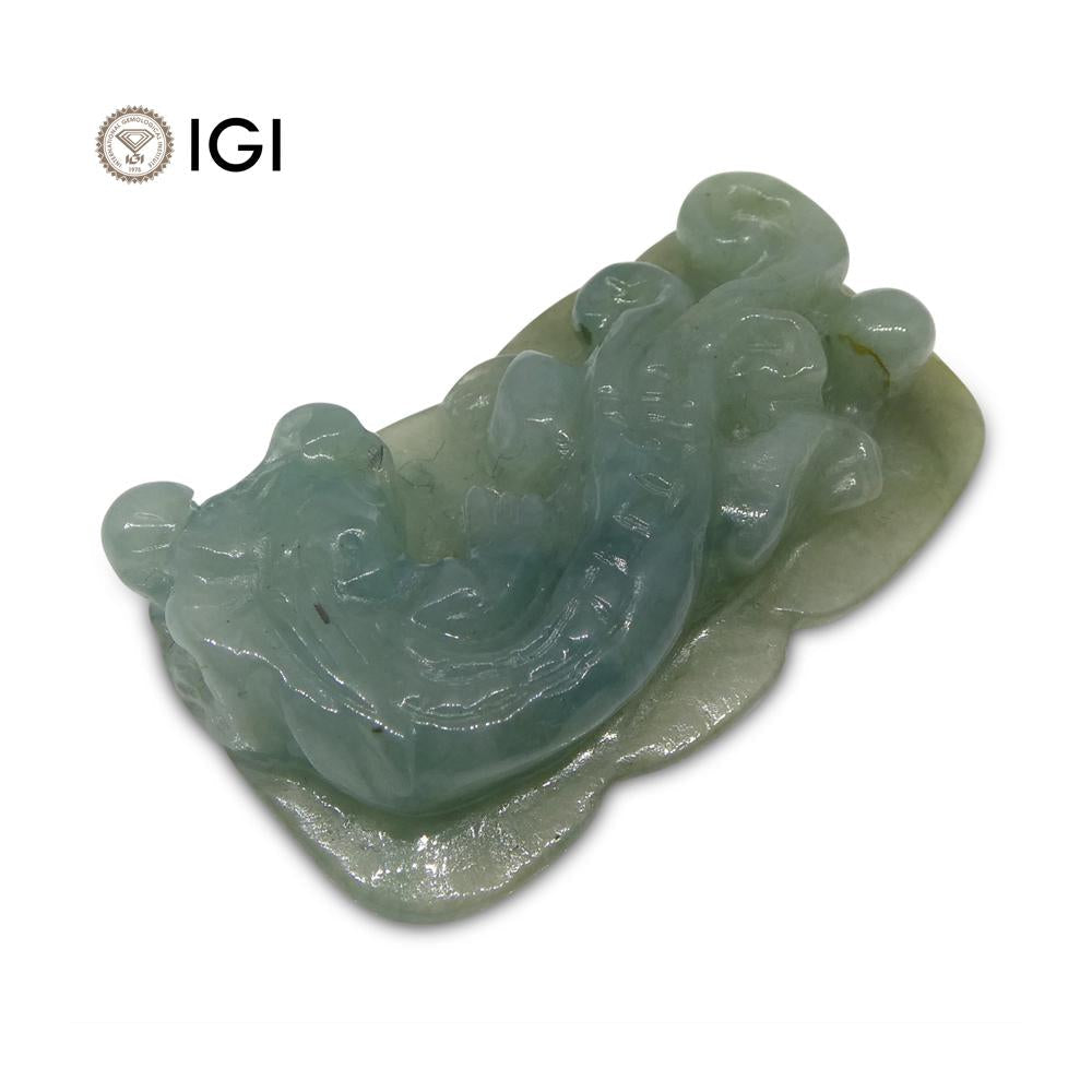 60.10 ct Jadeite Drilled Carving IGI Certified - Skyjems Wholesale Gemstones