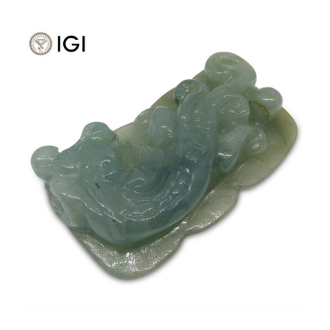60.10 ct Jadeite Drilled Carving IGI Certified