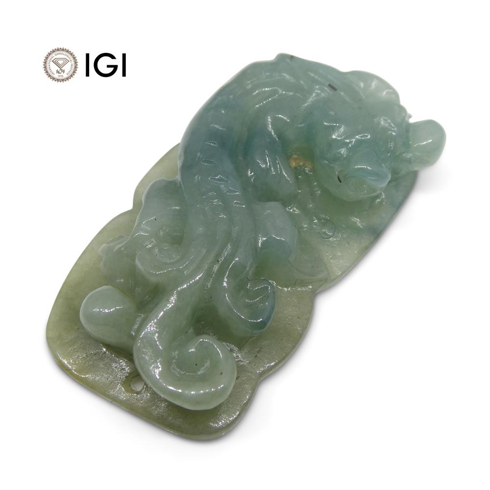 60.10 ct Jadeite Drilled Carving IGI Certified - Skyjems Wholesale Gemstones