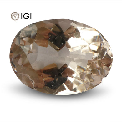 14.41 ct Morganite Oval IGI Certified - Skyjems Wholesale Gemstones
