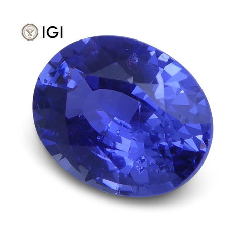 1.31 ct Oval Blue Sapphire IGI Certified Unheated