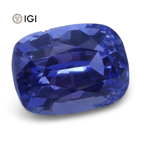 1.52 ct Cushion Blue Sapphire IGI Certified Unheated
