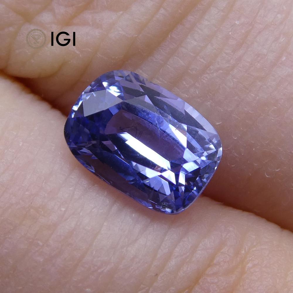 1.52 ct Cushion Blue Sapphire IGI Certified Unheated - Skyjems Wholesale Gemstones