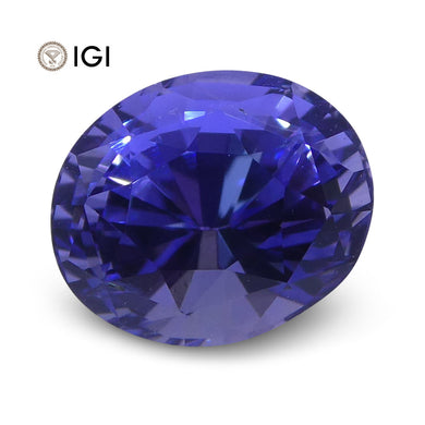 2.12ct Violet Blue Sapphire, Oval, IGI Certified Unheated - Skyjems Wholesale Gemstones